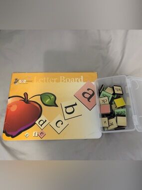 Letter Board Learning Set for Kids - Yellow/Orange